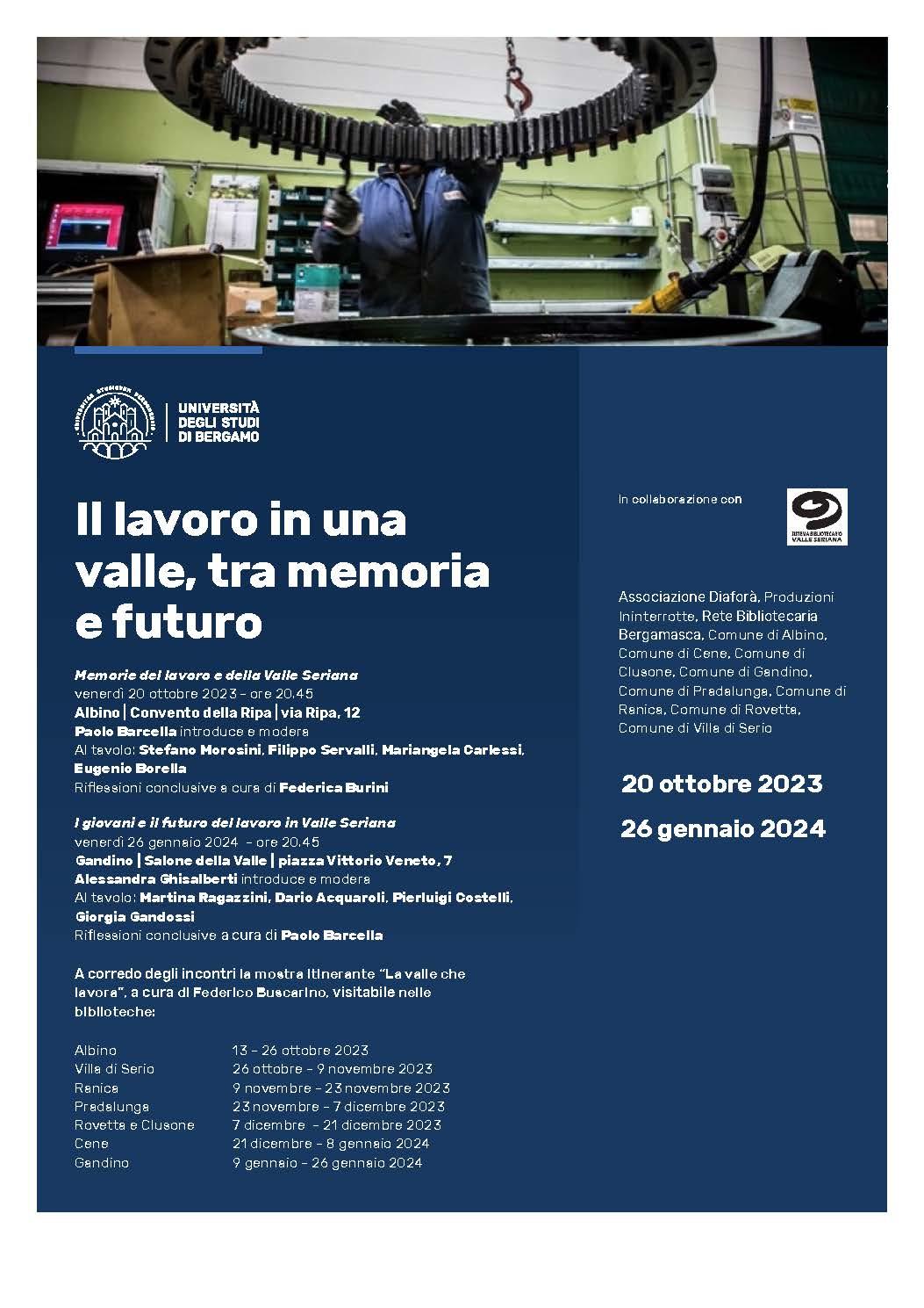 Il lavoro in una valle tra memoria e futuro_Locandina e programma
